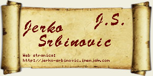 Jerko Srbinović vizit kartica